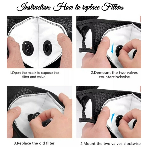 1Set Dual Breathing Valve Neoprene Face mask Vents - Picture 11 of 12